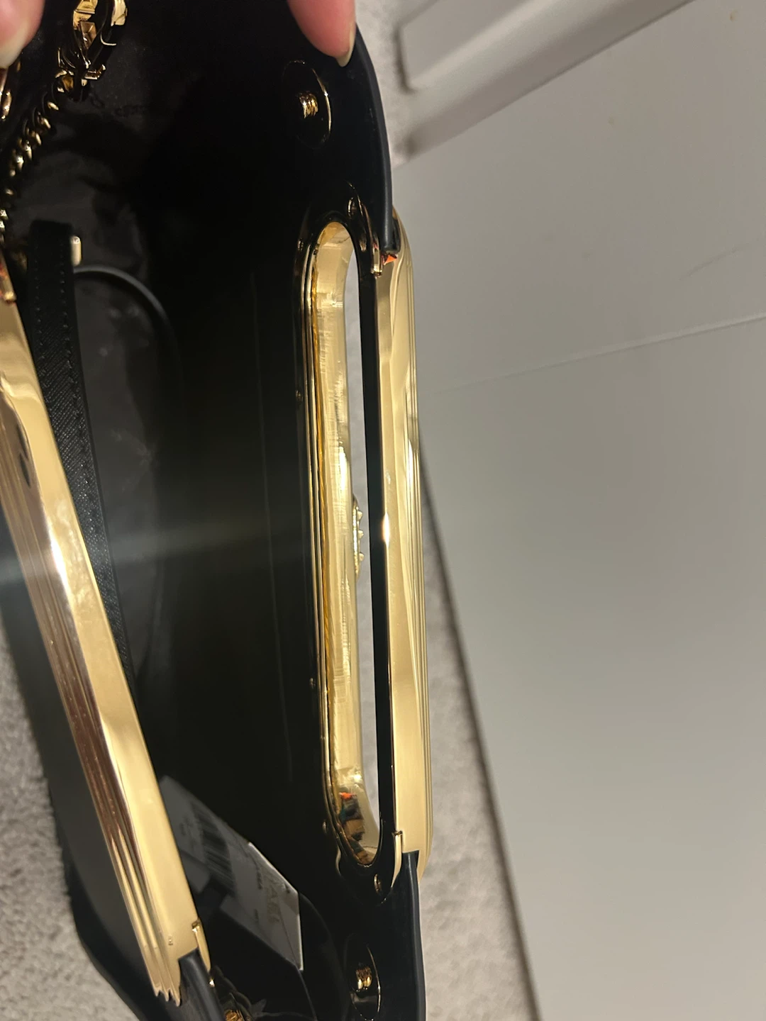 Micheal kors New York Black Clutch with Gold Handle - photo 2