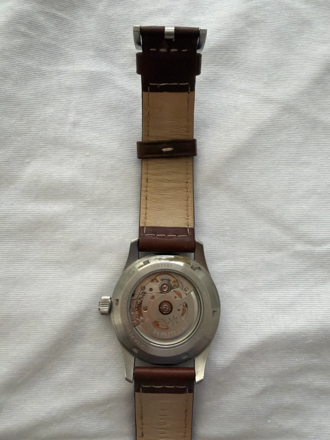 Hamilton Khaki Field Auto 38mm - Black on Leather Strap - photo 3