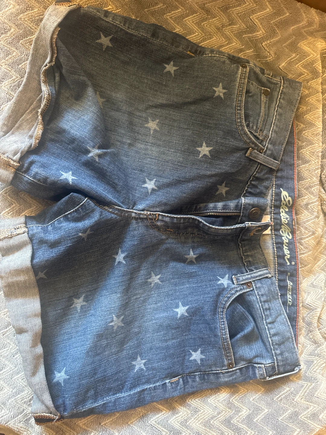 Eddie Bauer Women's Star Denim Shorts Size 10