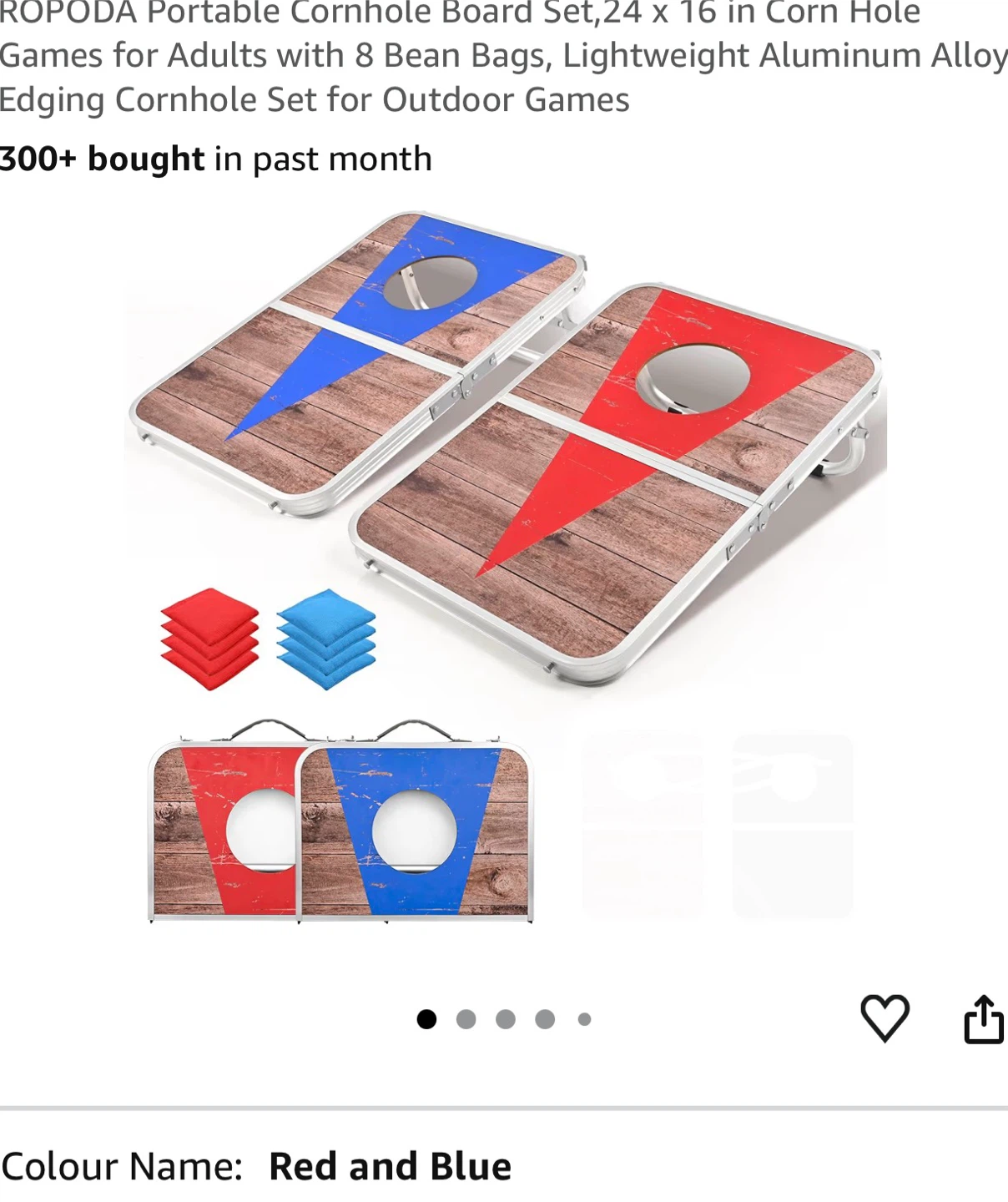 ROPODA Portable Cornhole Board Set