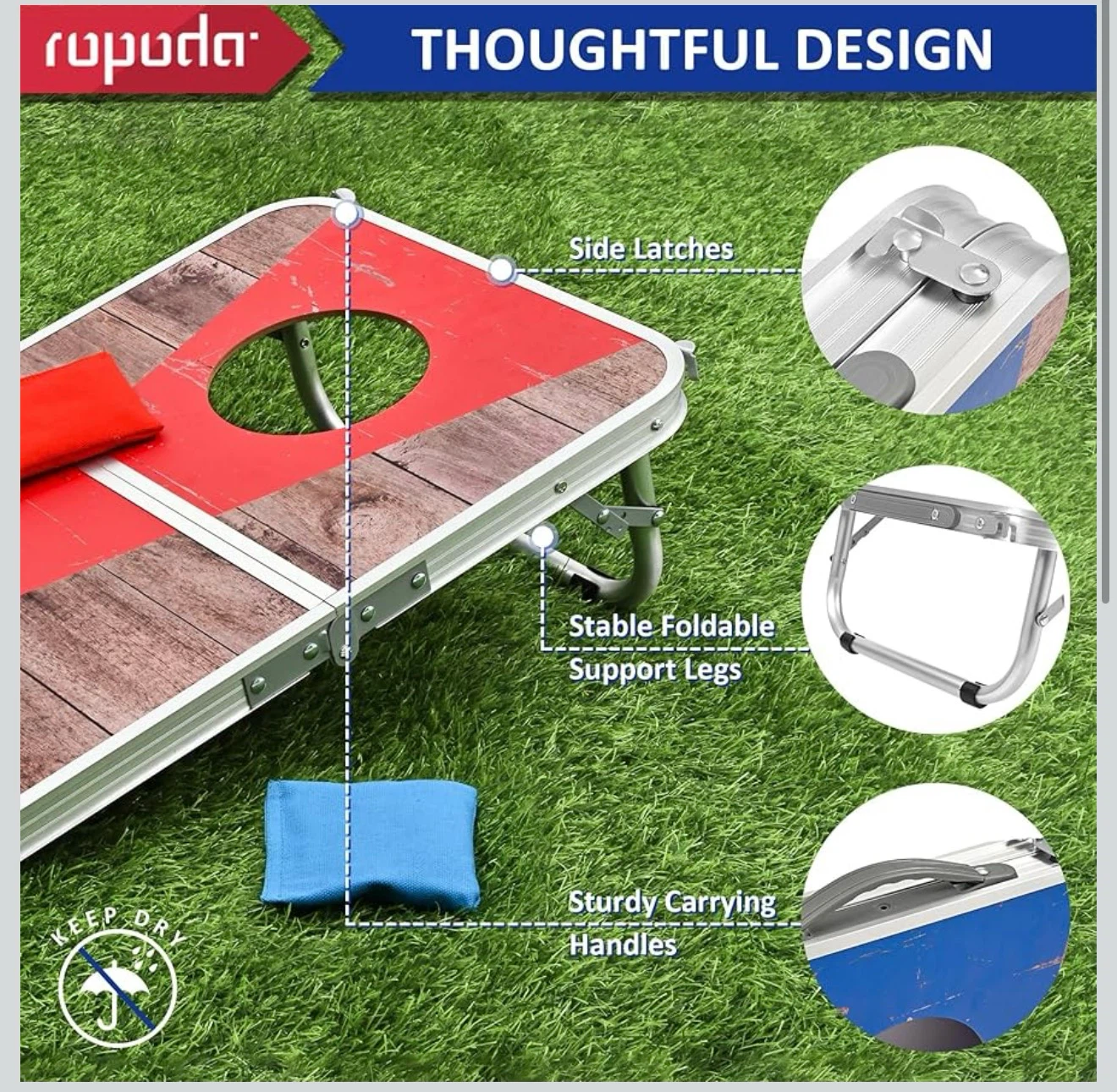 ROPODA Portable Cornhole Board Set - photo 3