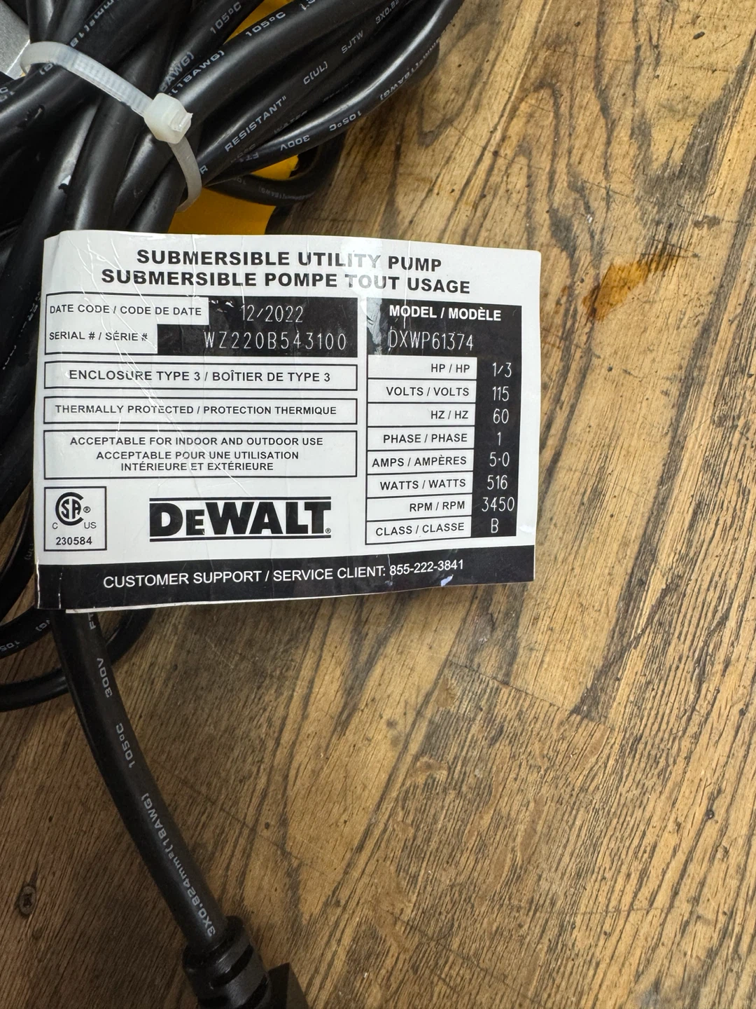 DEWALT Submersible Utility Pump DXWP61374 - photo 3
