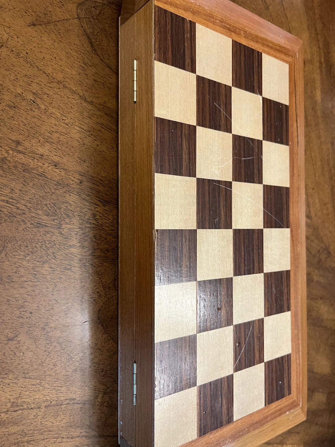 Vintage Wooden Folding Chess Set - photo 5