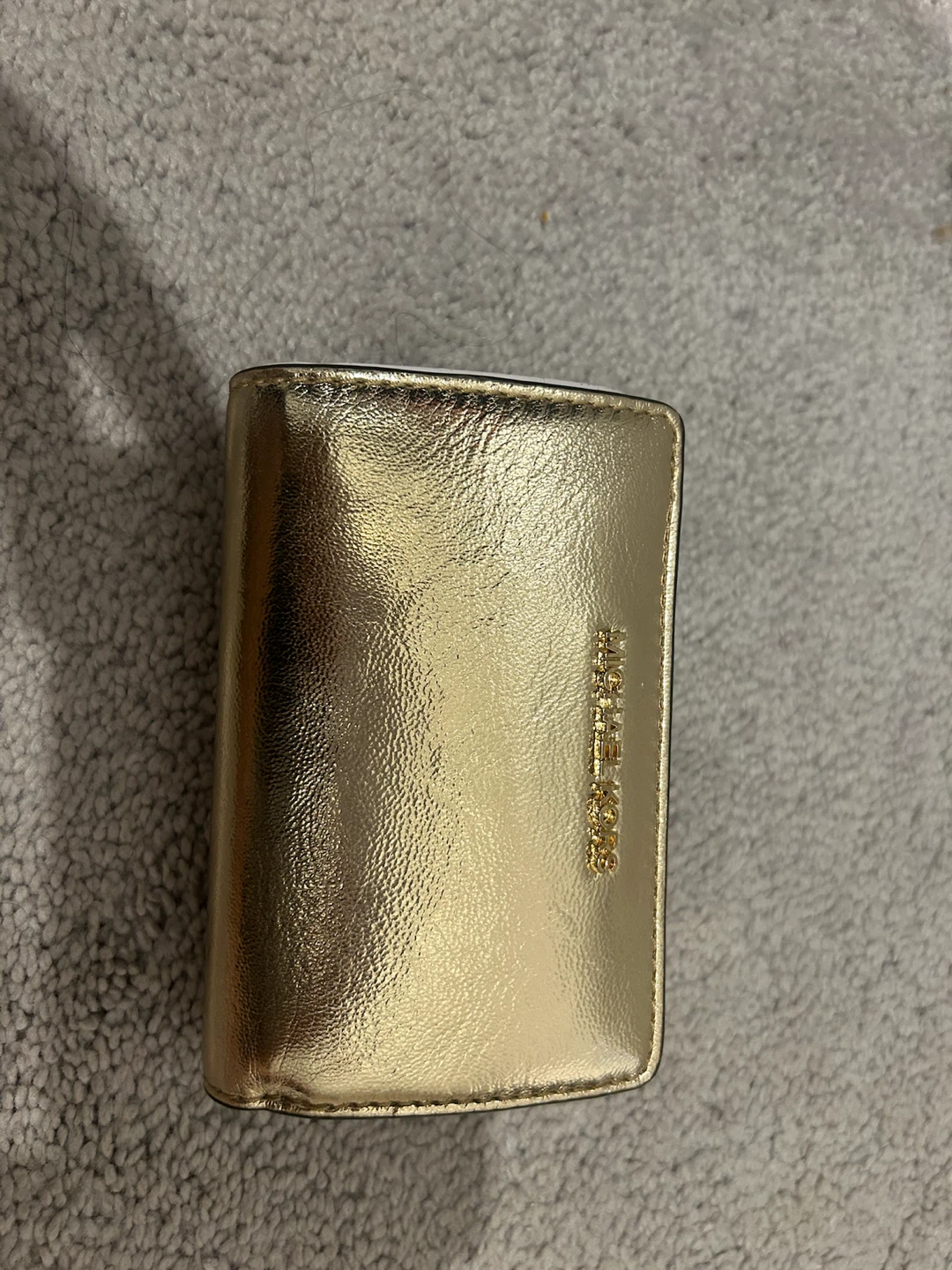 Michael Kors Gold Leather Bifold Wallet
