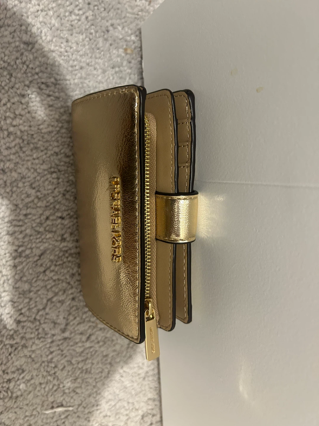 Michael Kors Gold Leather Bifold Wallet - photo 2