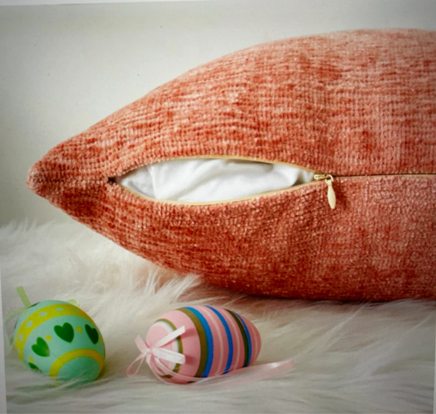 Decorative Throw Pillowcase with Bunny Ears - photo 3