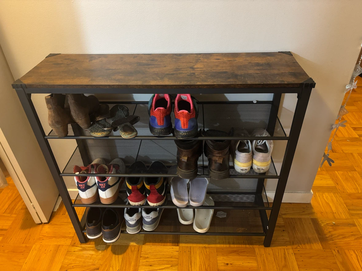 5 Tier 25 Pair 39.4" W Shoe Rack Storage