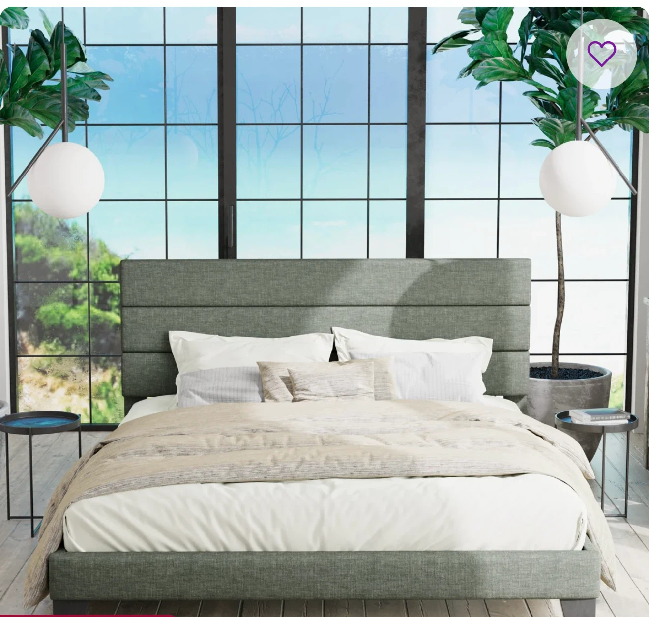 Brand new in box green head board and frame for a full bed