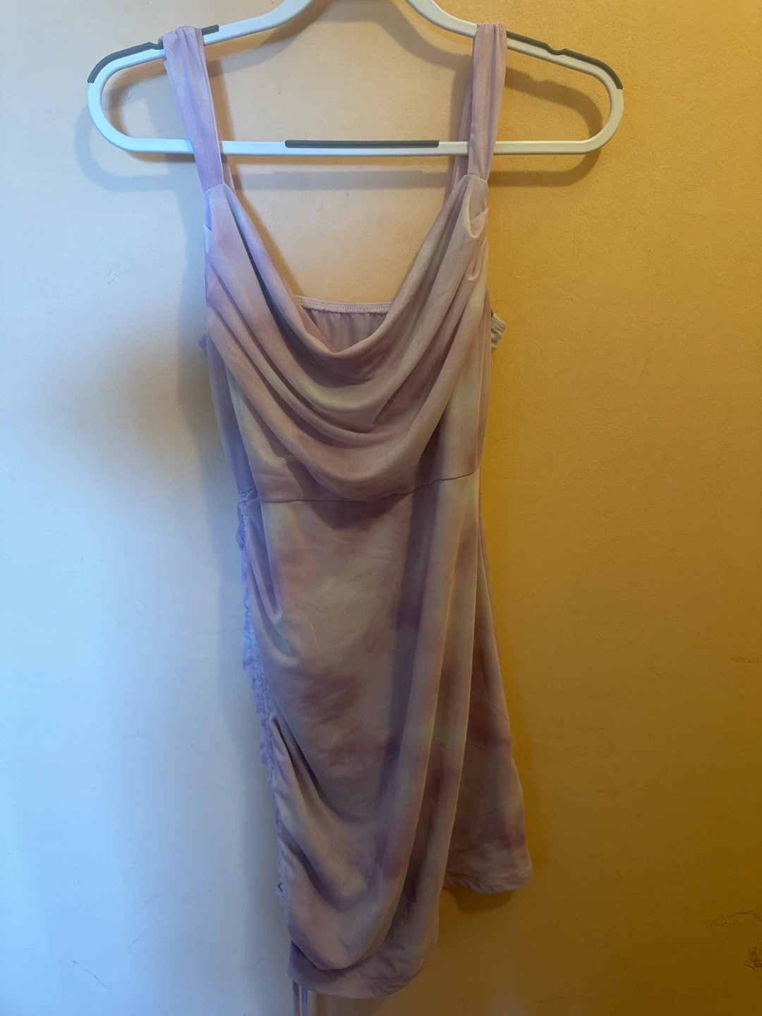 Tie Dye Ruched Mini Dress