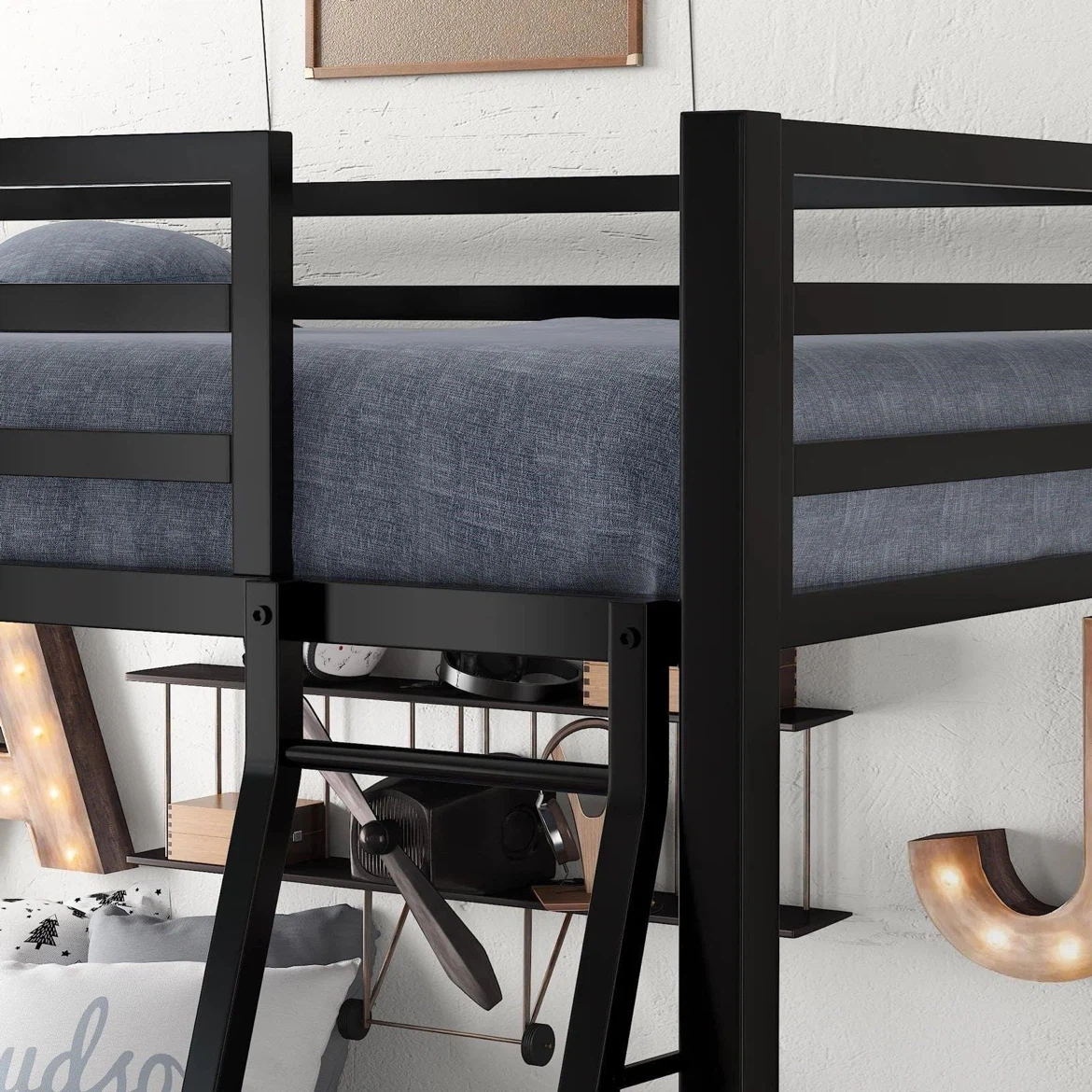 Black Metal Twin Bunk Bed - photo 4