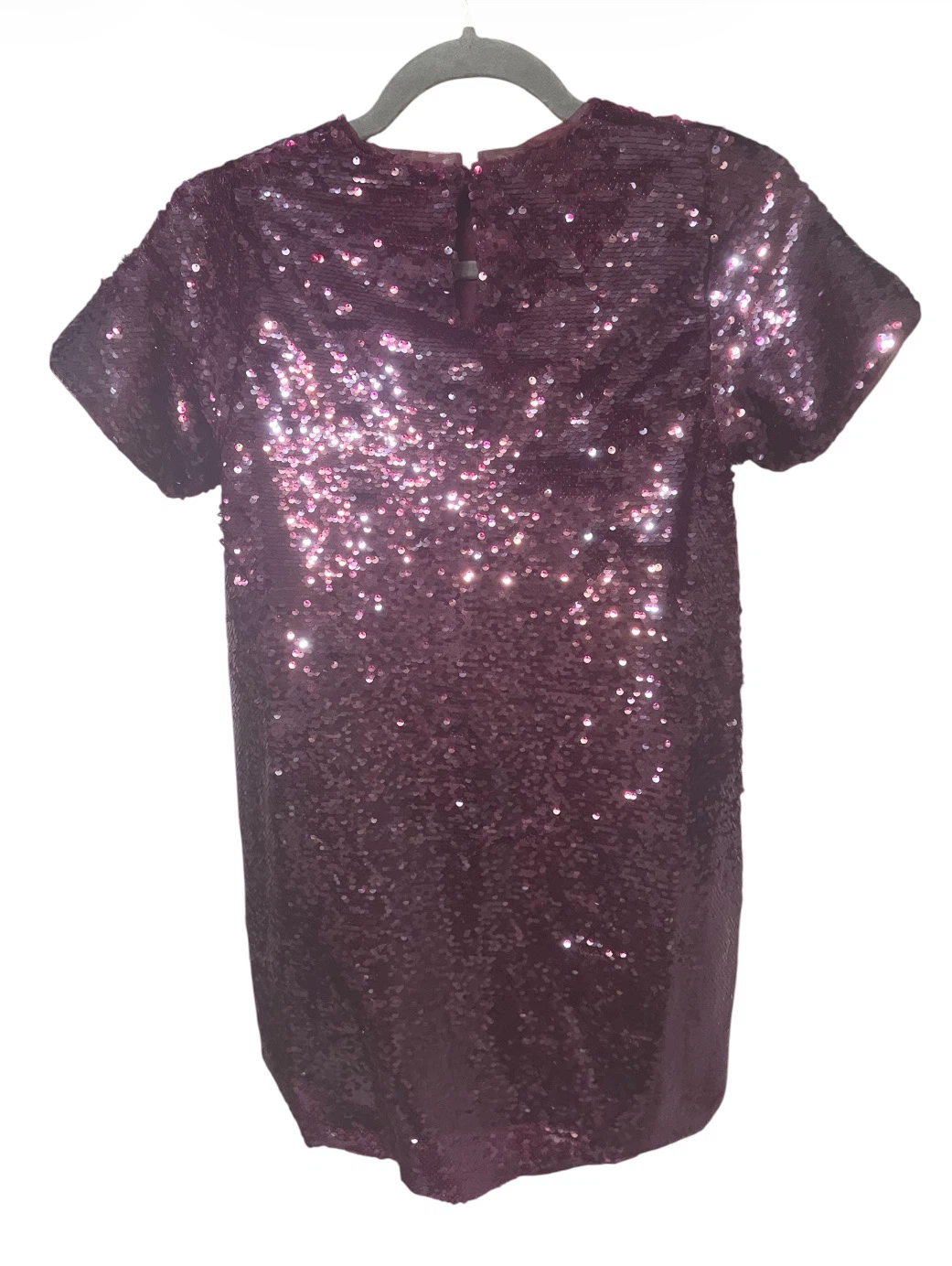 Zara Girls Burgundy Sequin Dress | Size 11–12 Years| Brand New