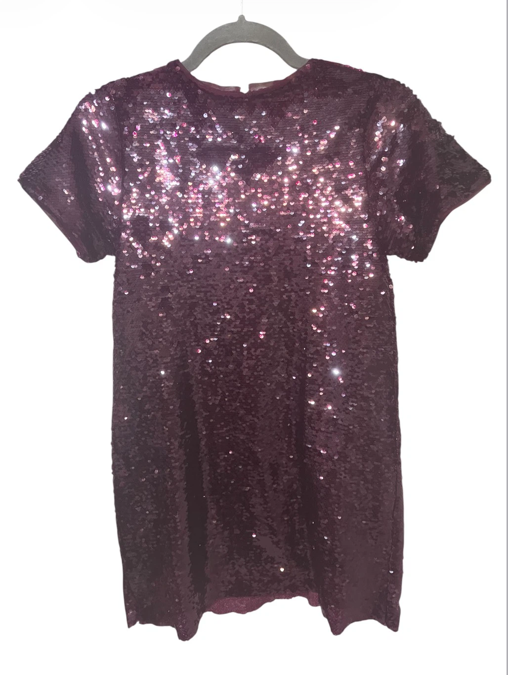 Zara Girls Burgundy Sequin Dress | Size 11–12 Years| Brand New - photo 3