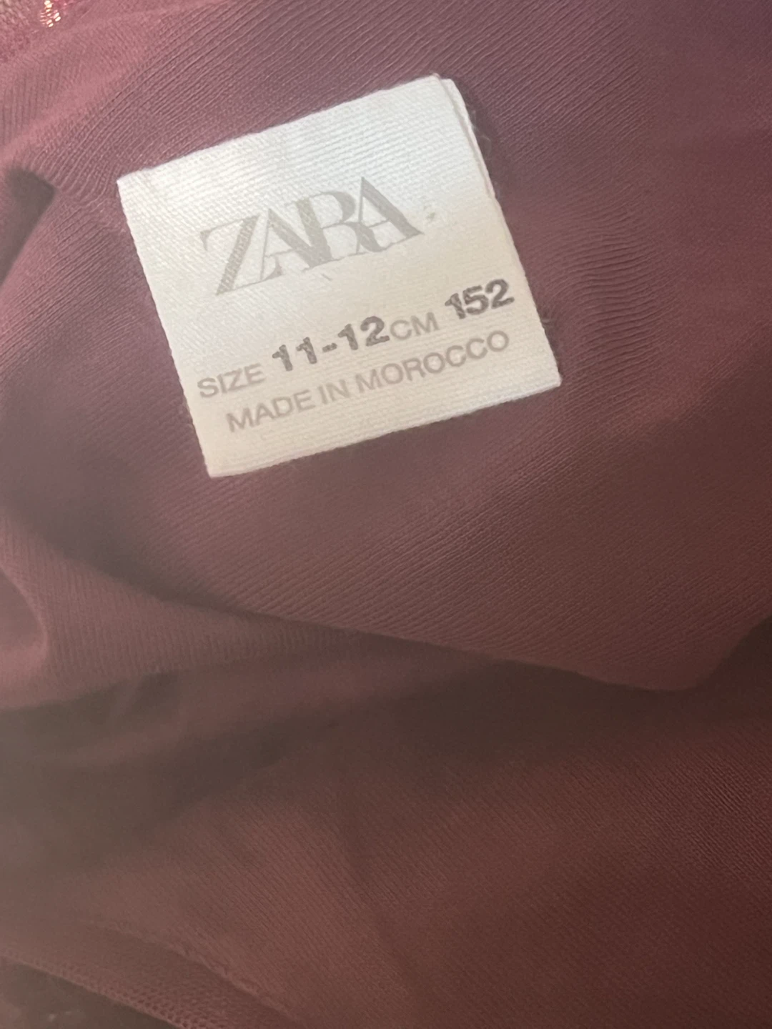 Zara Girls Burgundy Sequin Dress | Size 11–12 Years| Brand New - photo 5