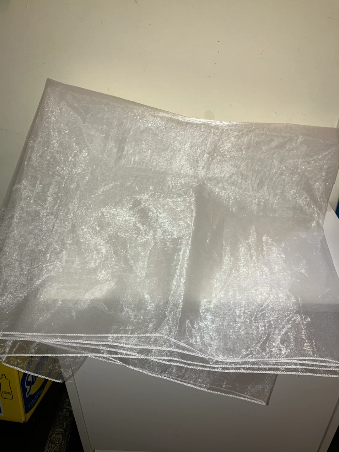 White Organza Fabric Runner-360x71 cm