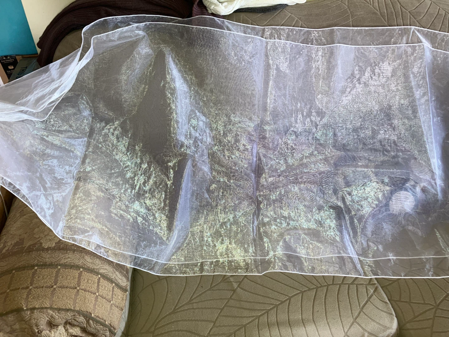 White Organza Fabric Runner-360x71 cm - photo 2