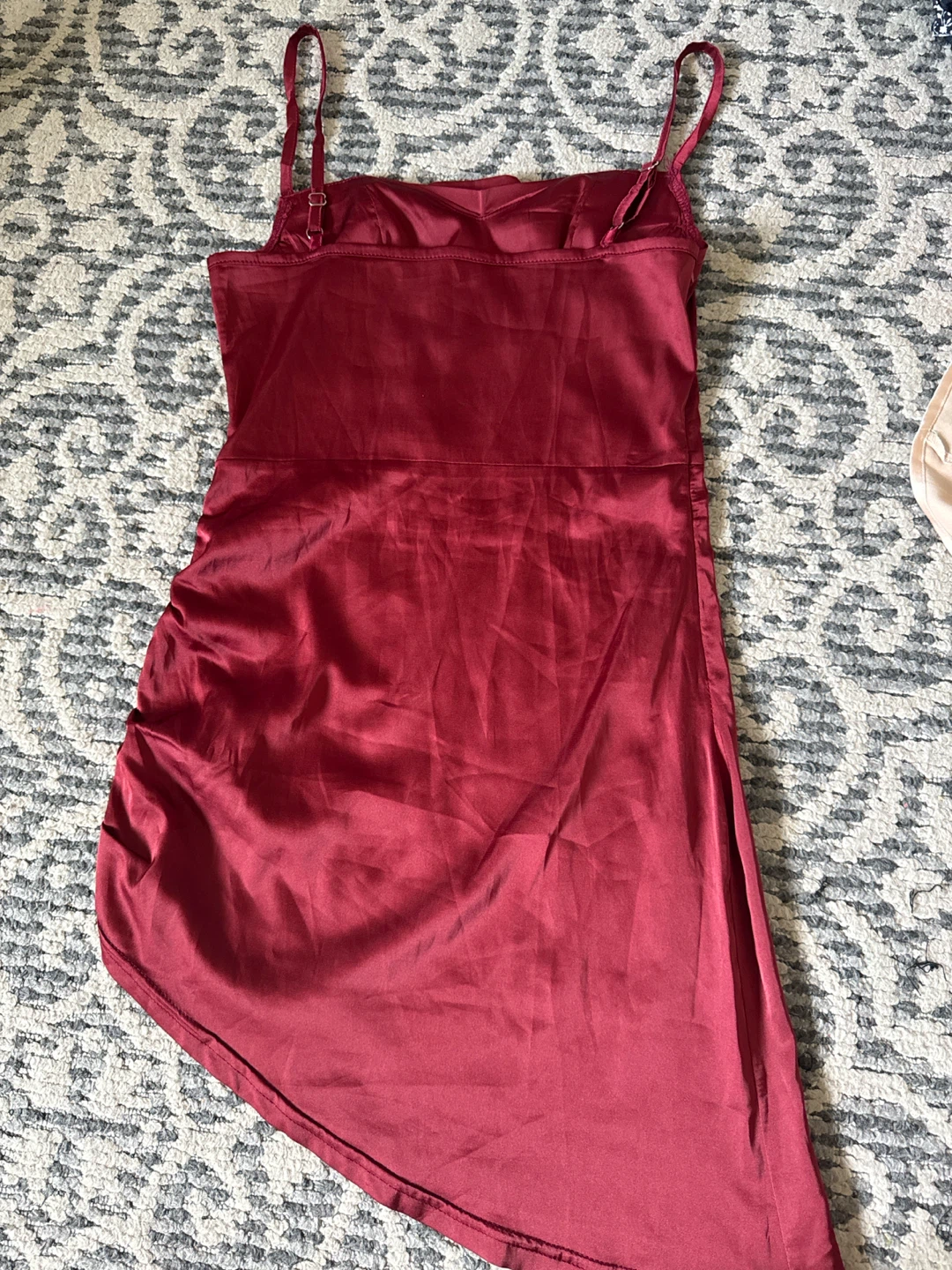 Satin Ruched Mini Dress size small - photo 4