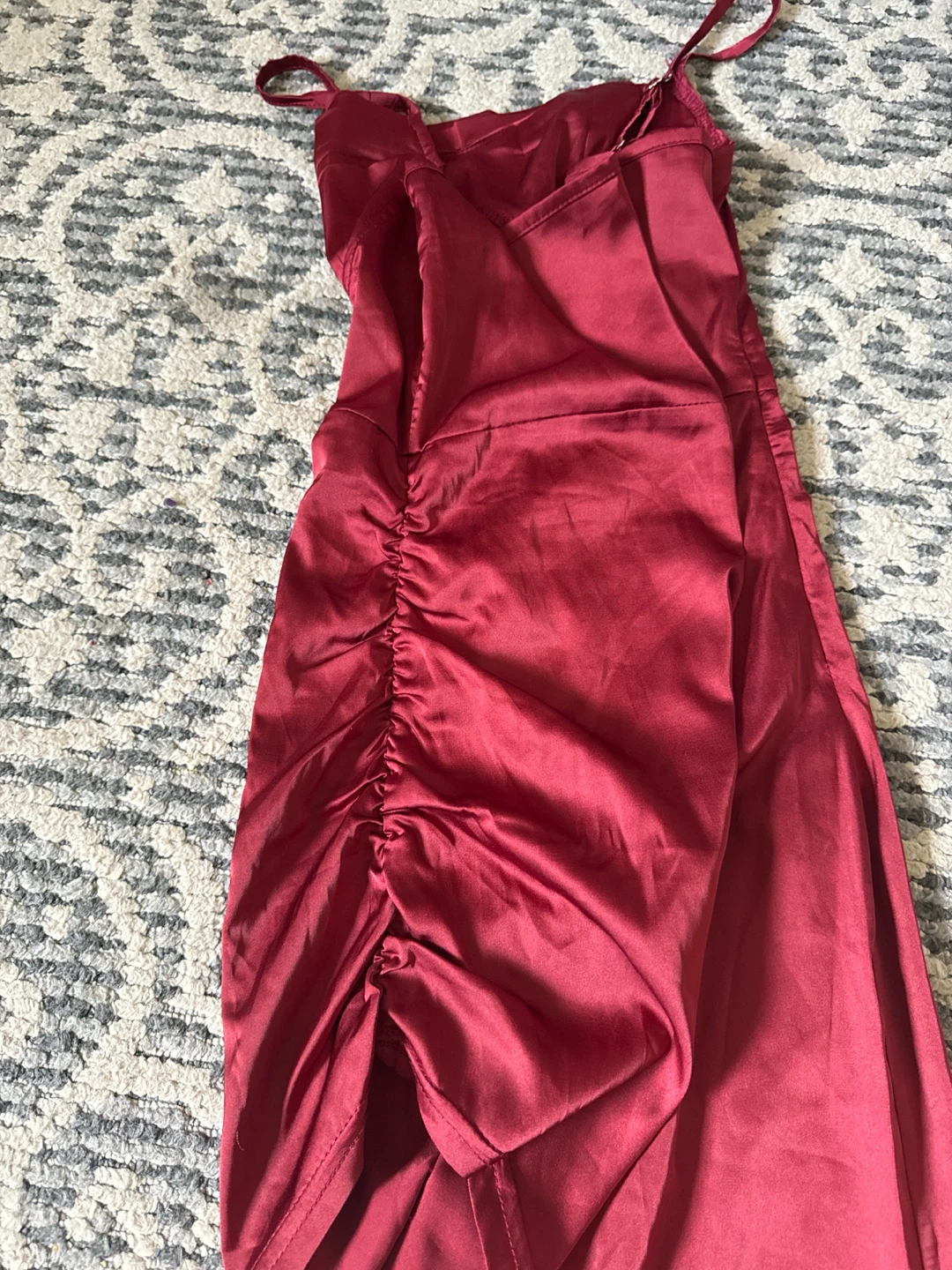 Satin Ruched Mini Dress size small - photo 5