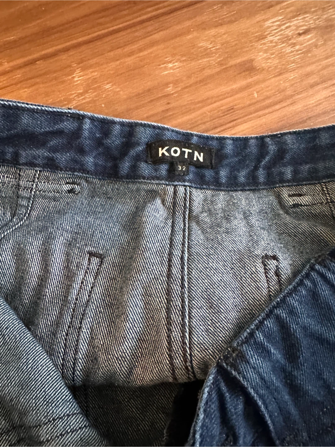 Kotn wide leg / high waist utility jeans