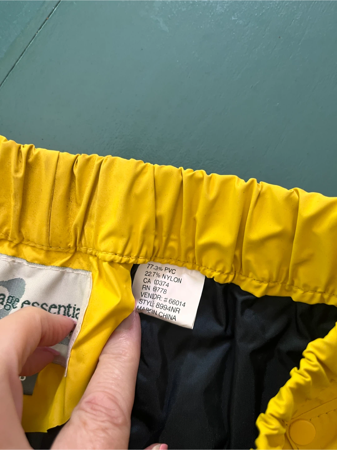 Northern Reflections Yellow Rain Pants - Size S/P - photo 3