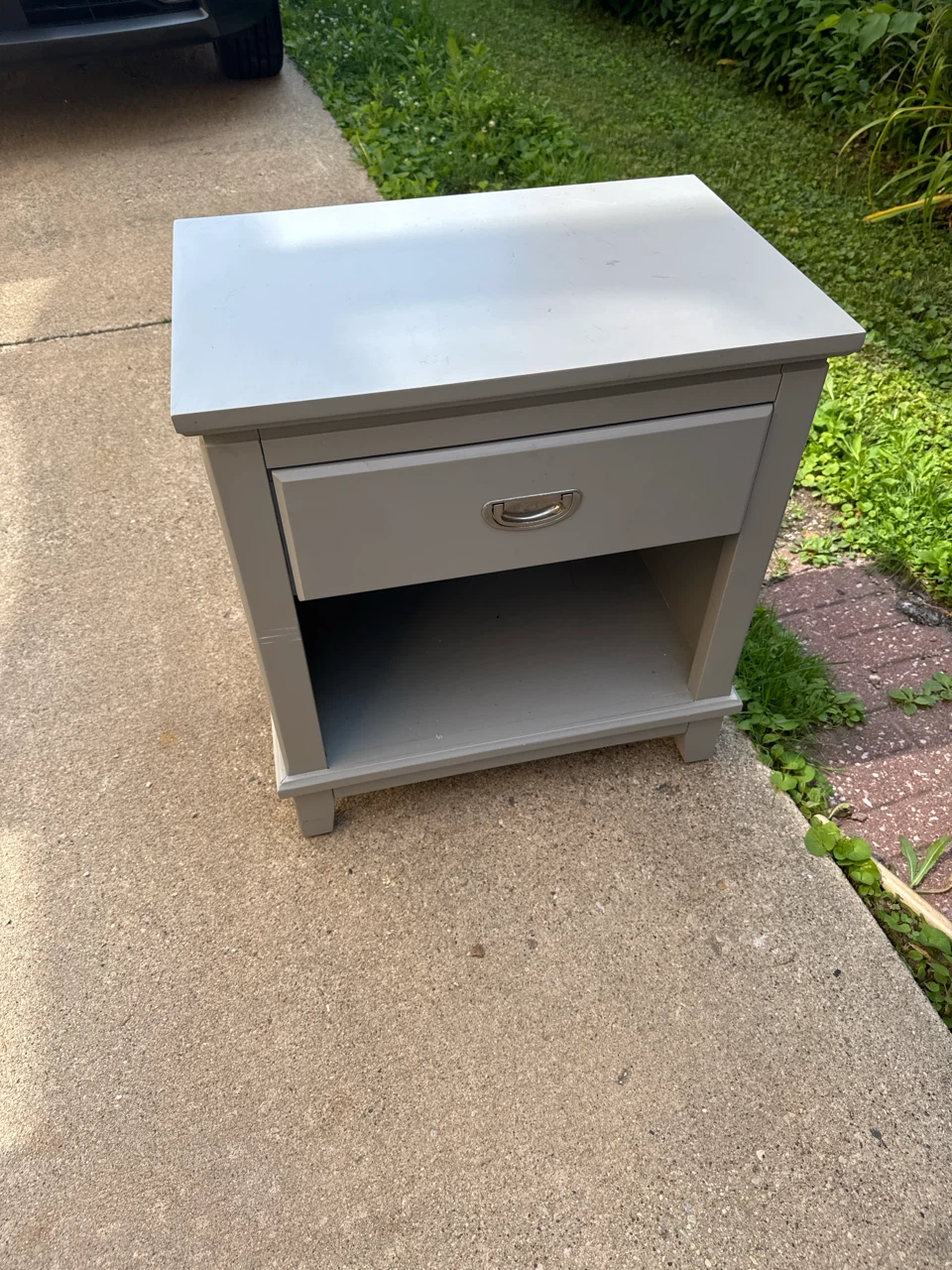 Grey Dresser with Mirror night stand & twin bed with trundle - photo 3