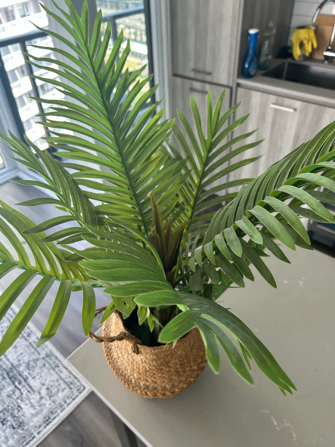 Artificial Palm Plant with basket