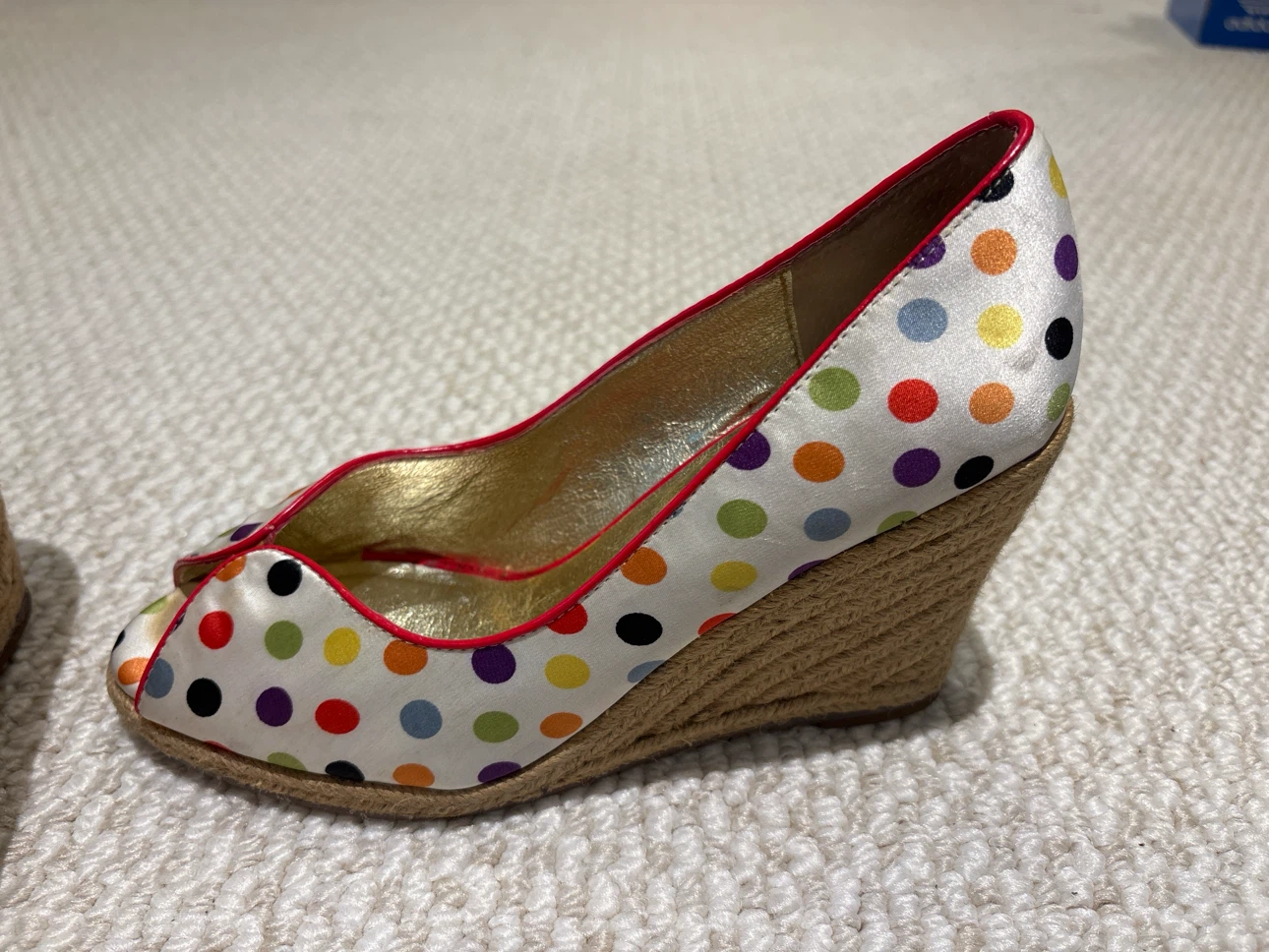 Steve Madden Polka Dot Peep-Toe Wedge Heels - photo 2