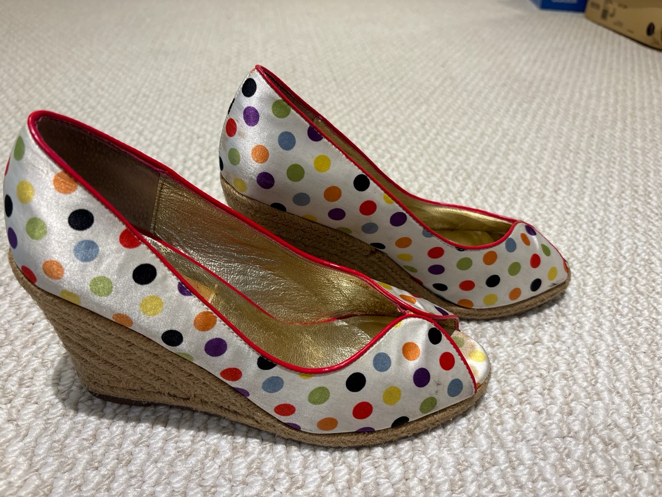 Steve Madden Polka Dot Peep-Toe Wedge Heels - photo 3