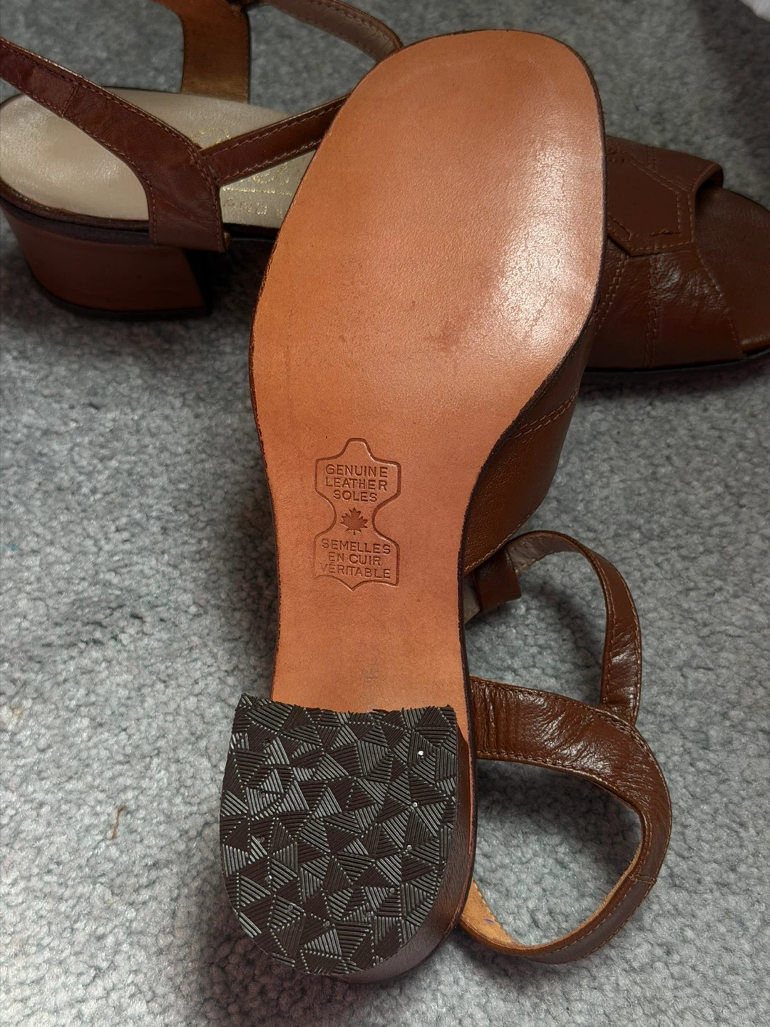 Celebrity Hand Made Brown Leather Sandals - photo 5
