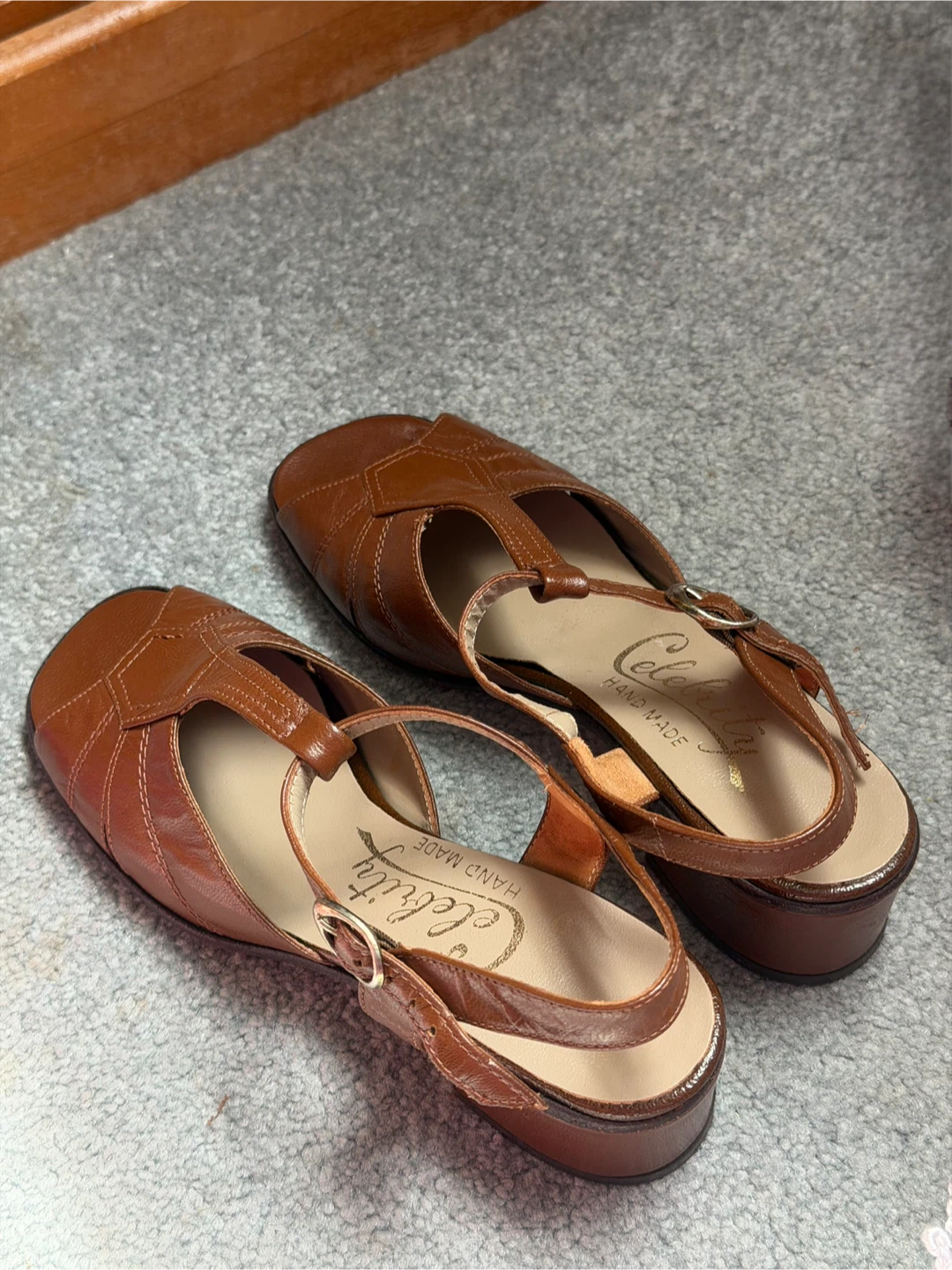 Celebrity Hand Made Brown Leather Sandals - photo 3