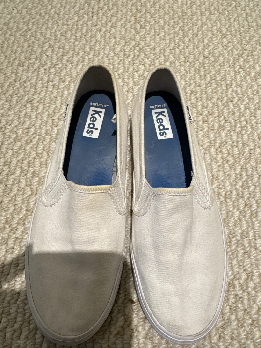 Keds Women's White Canvas Slip-On Sneakers