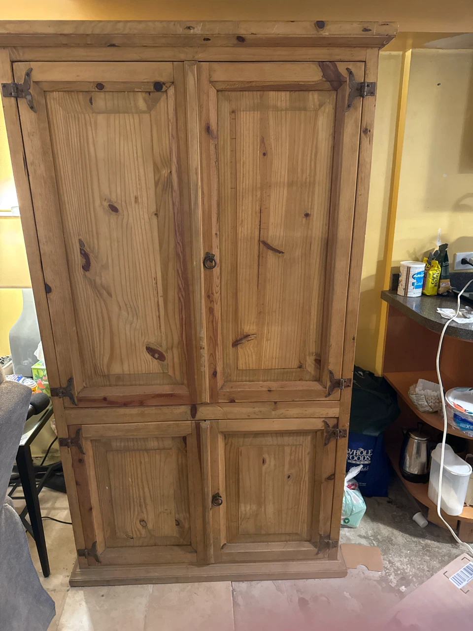 Wooden Bedroom Set - Headboard, Dresser, and Cabinet