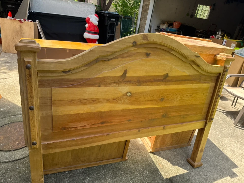 Wooden Bedroom Set - Headboard, Dresser, and Cabinet - photo 2
