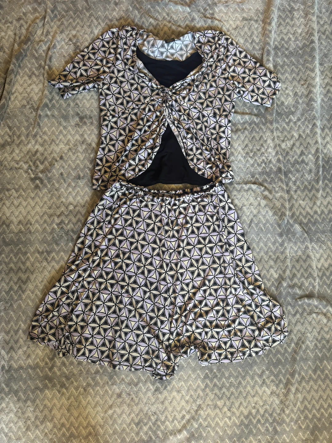 George Ladies XL (16/18) Geometric Print 2-Piece Outfit