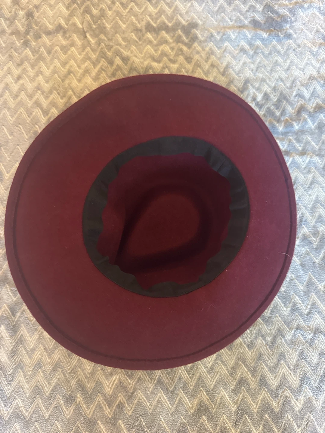 Maroon Fedora Hat with Tassel - photo 2