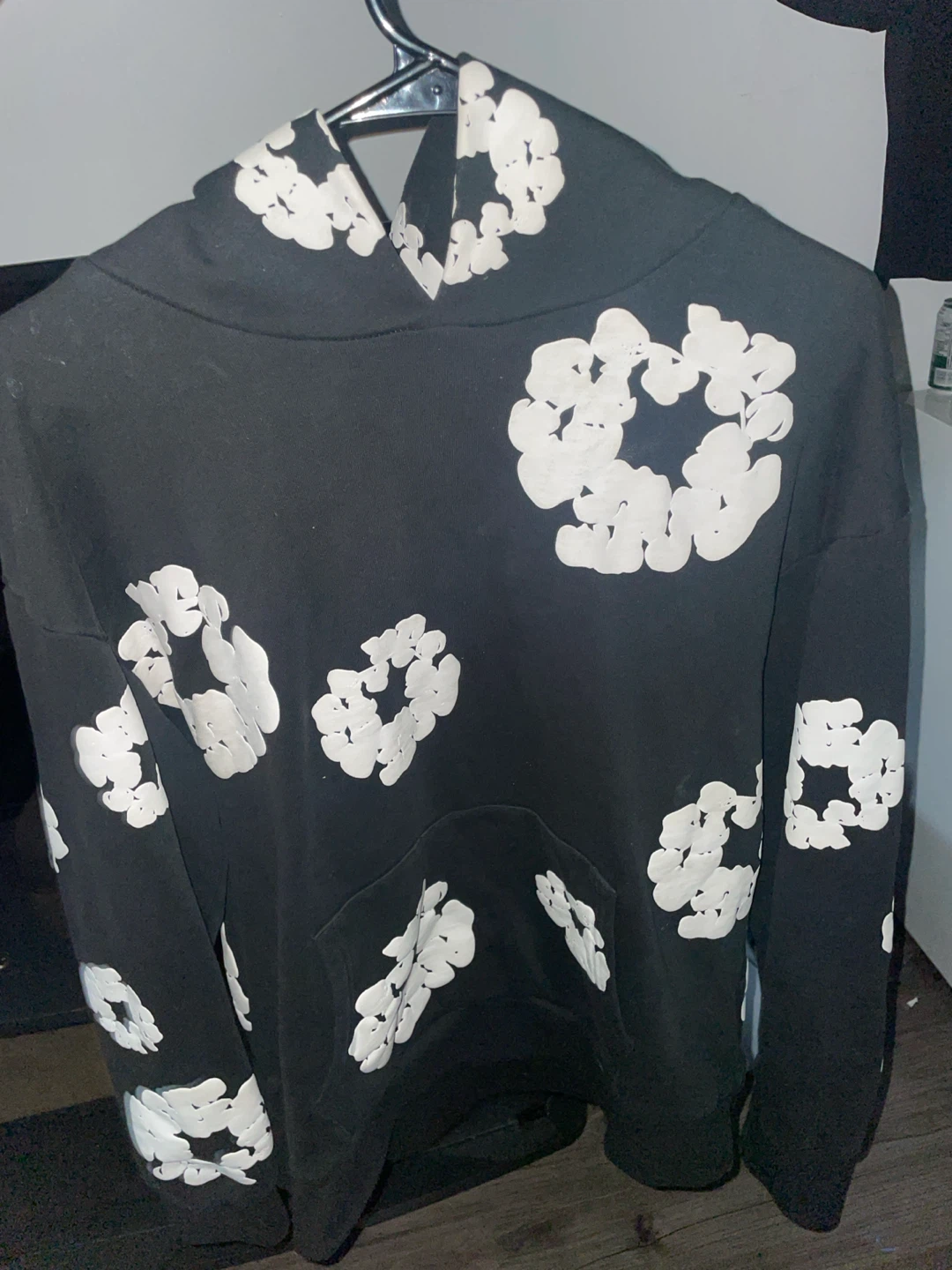 Denim Tears Hoodie Black Floral Print Medium