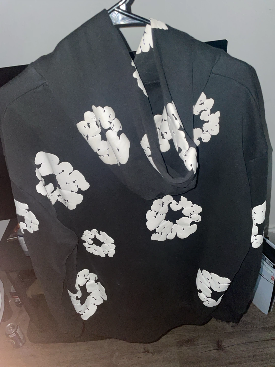 Denim Tears Hoodie Black Floral Print Medium - photo 2