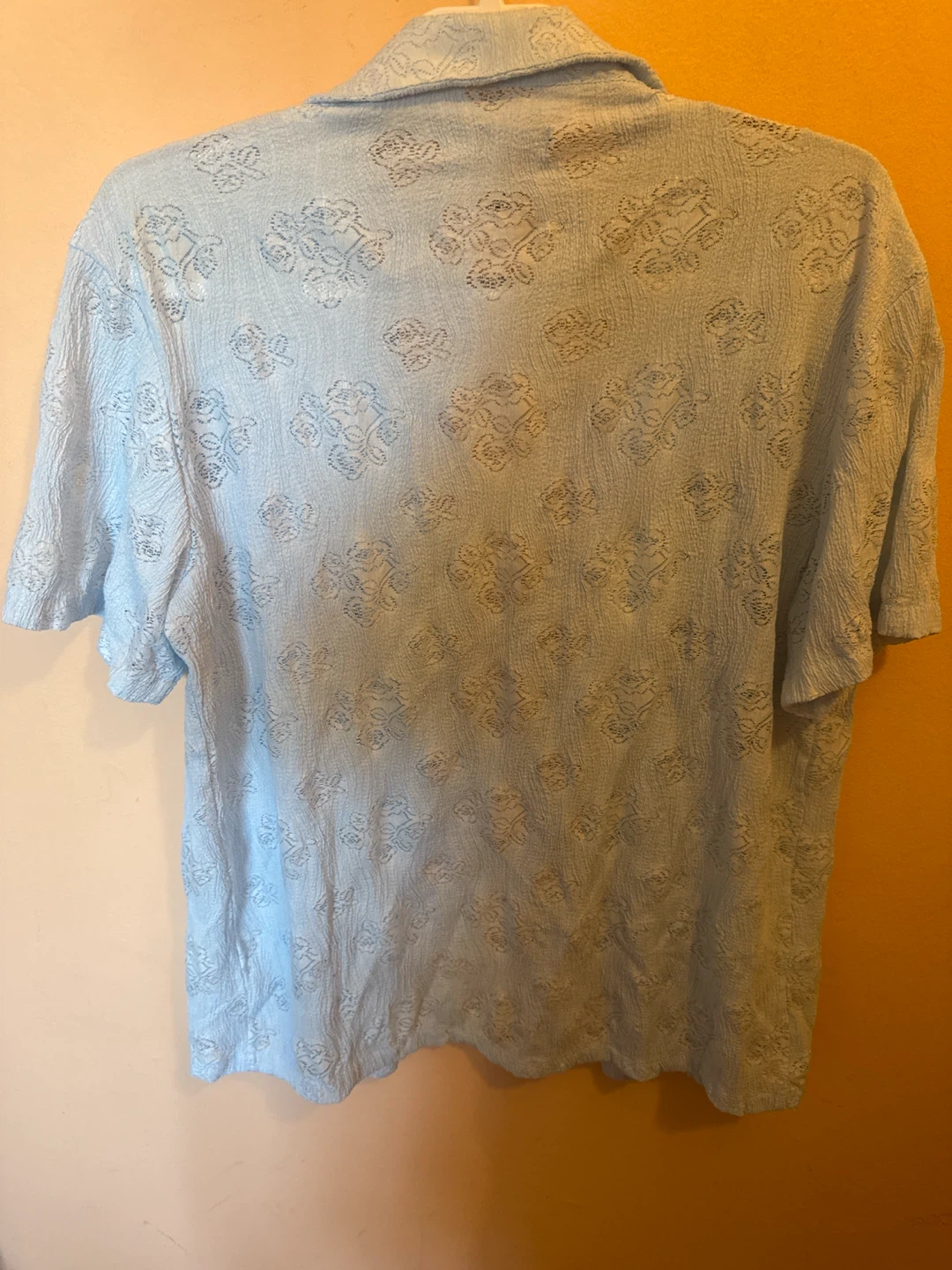 Forever 21 Men's Light Blue Patterned Shirt - Size L - photo 3