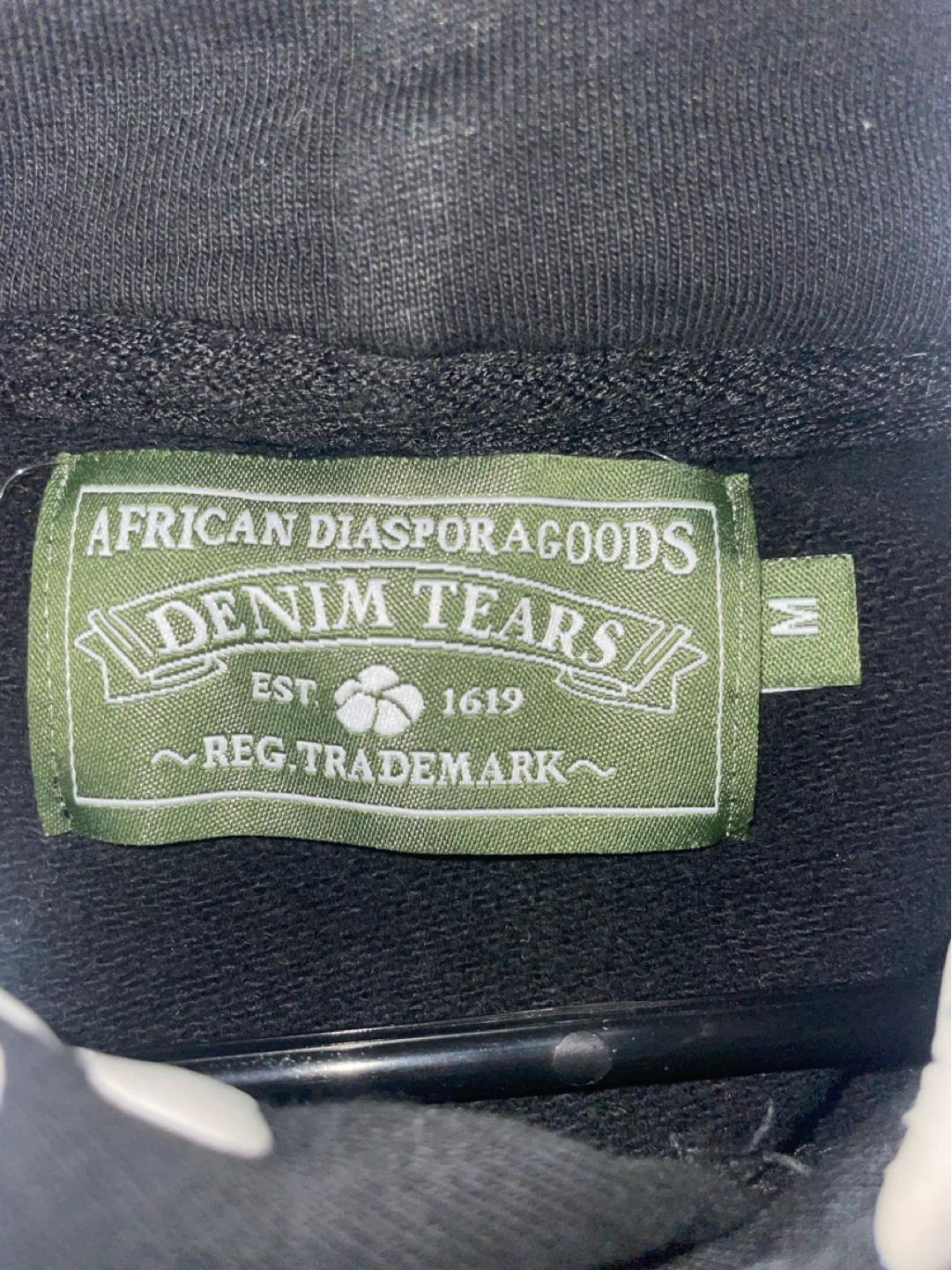 Denim Tears Hoodie Black Floral Print Medium - photo 3