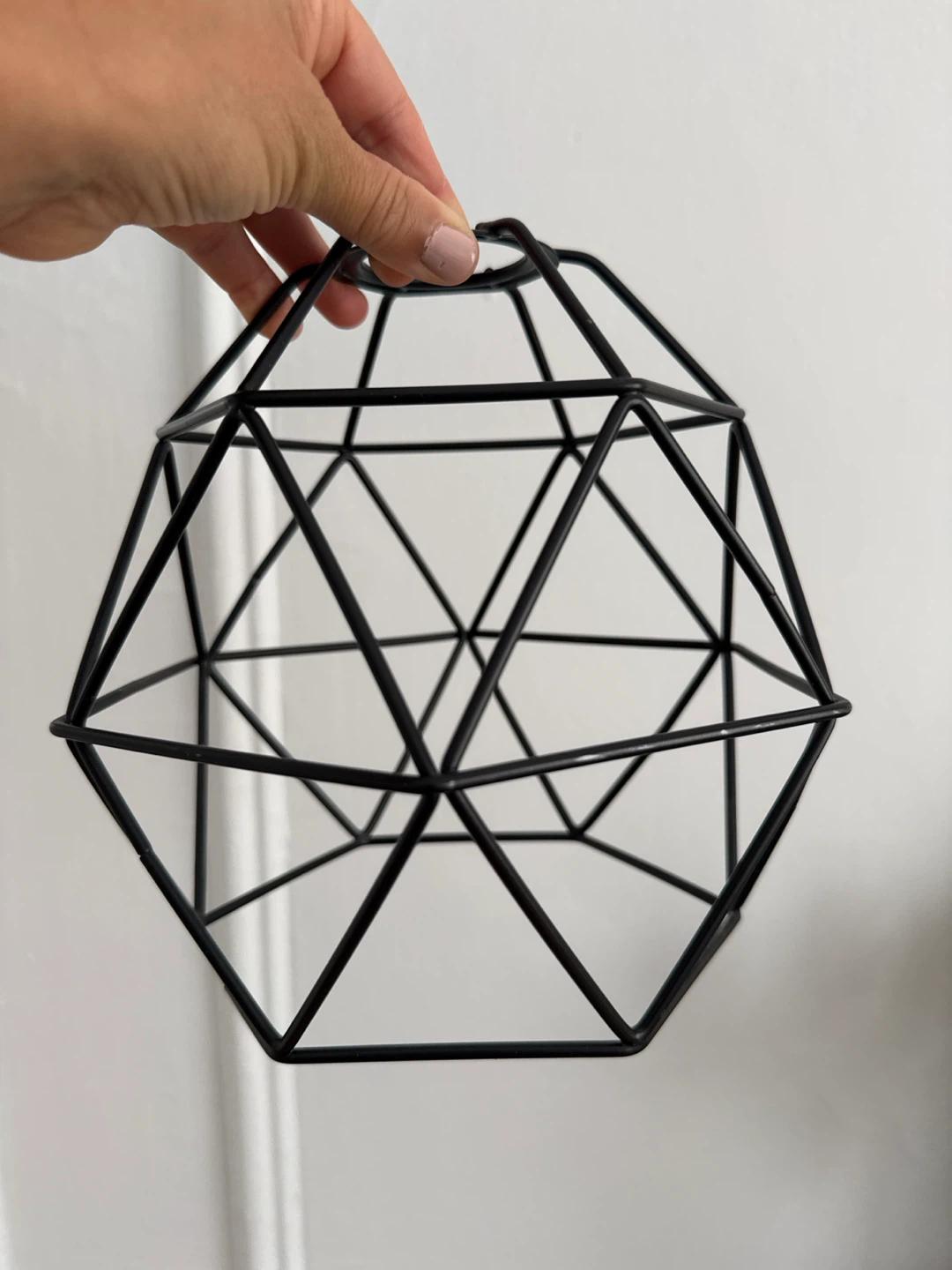 Black Geometric Wire Lampshade Cage