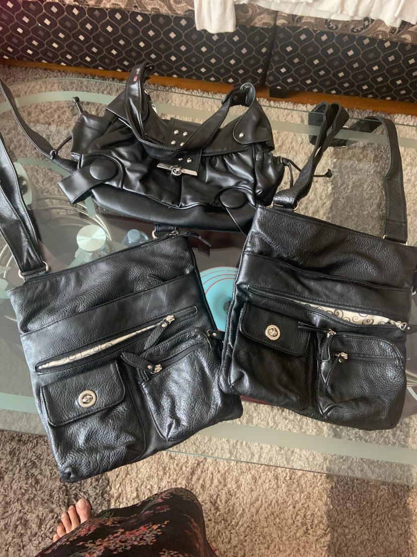 Three Black Purses Lot