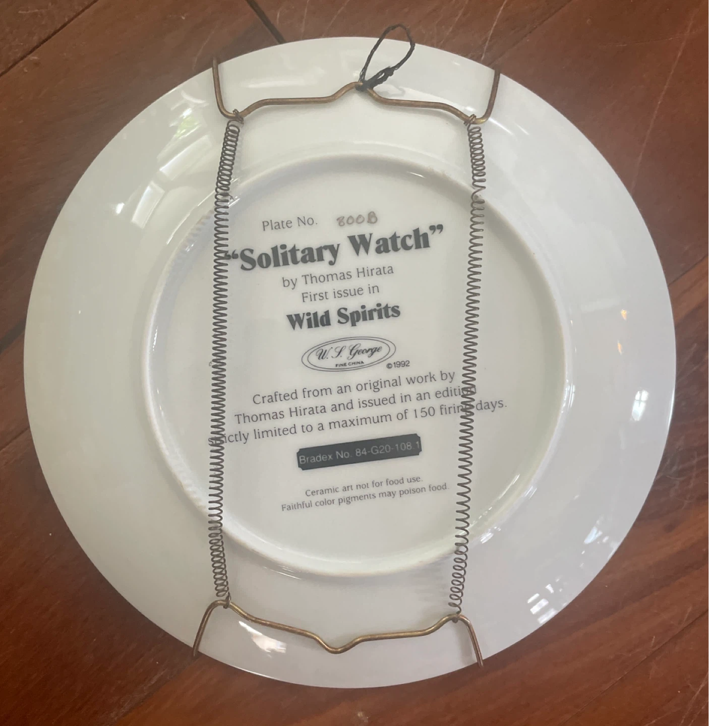 W.S. George "Solitary Watch" Plate by Thomas Hirata - photo 2