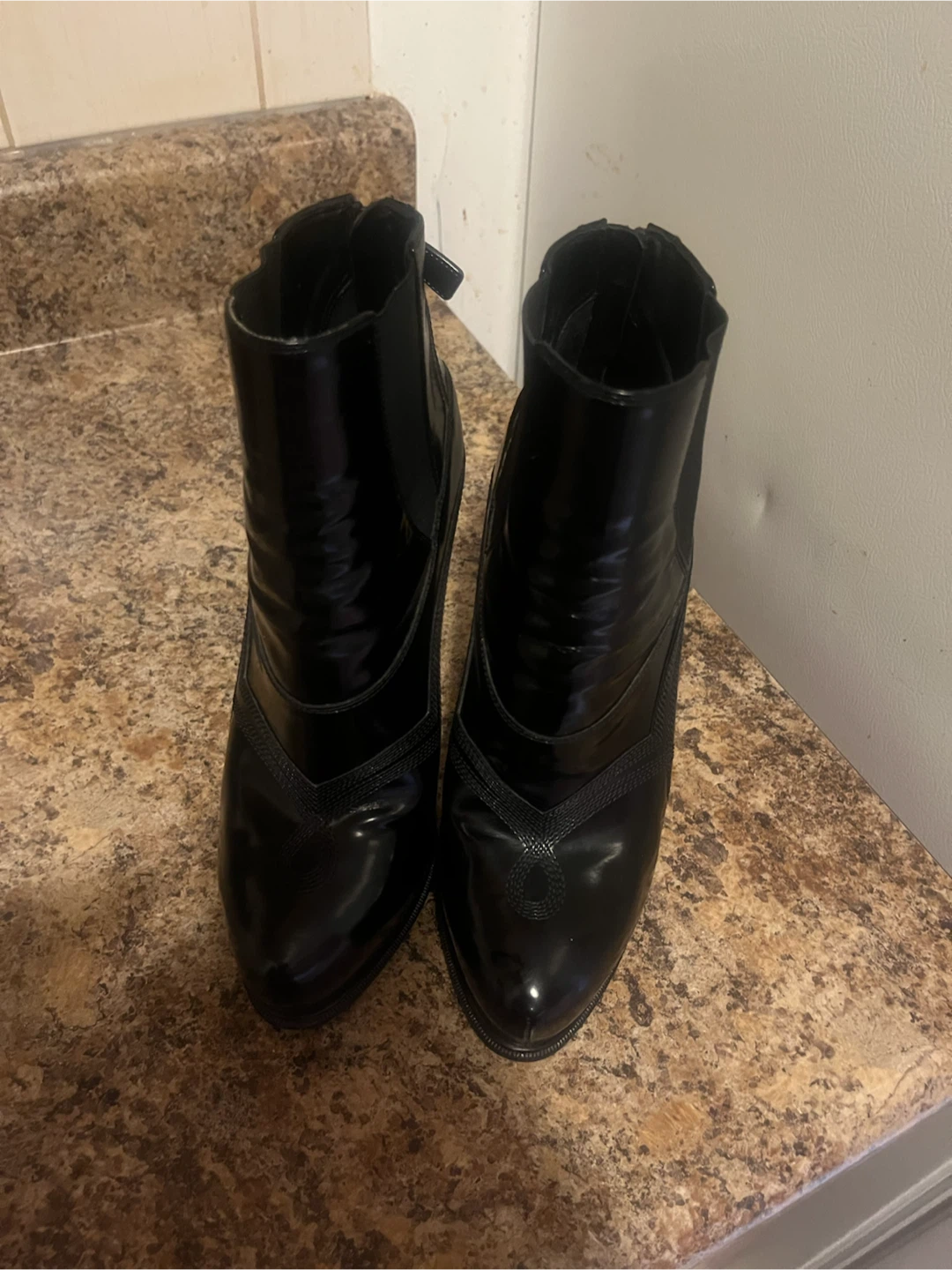 Prada Black Leather Ankle Boots