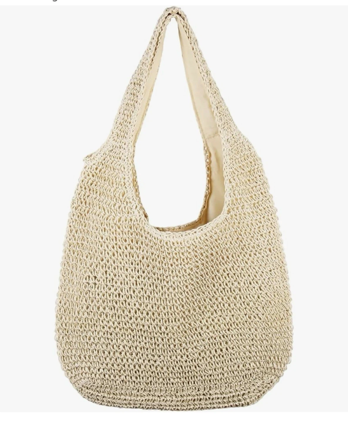 Woven Straw Hobo Bag