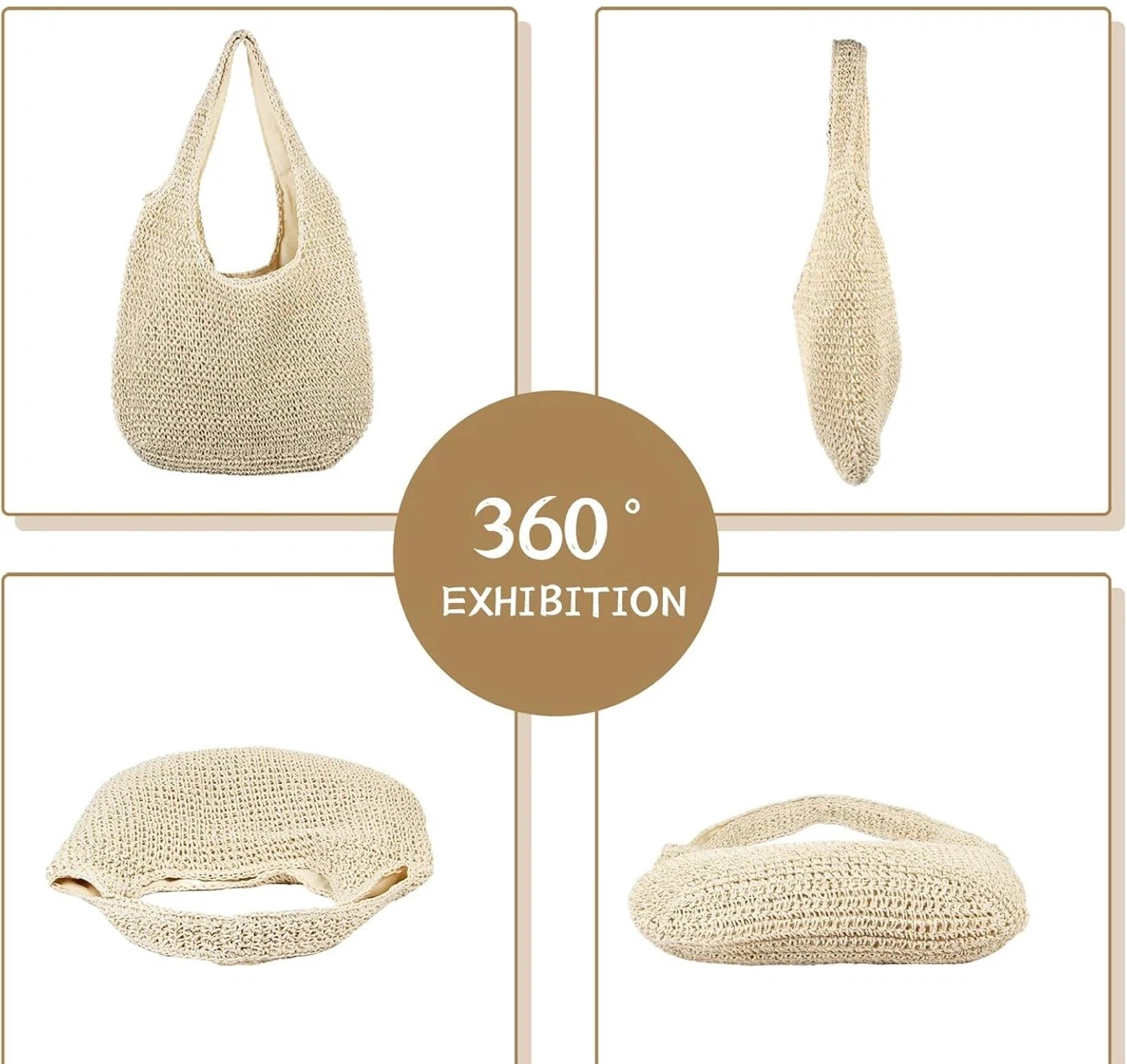 Woven Straw Hobo Bag - photo 3
