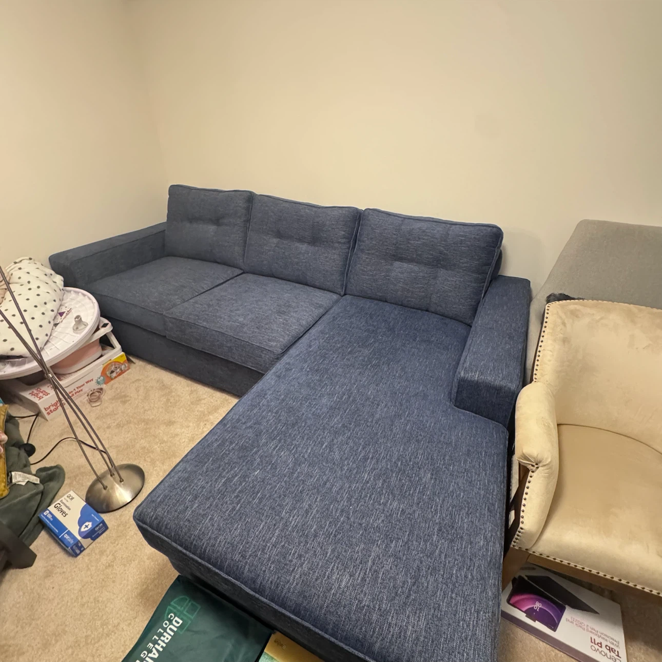 Blue Sectional Sofa - photo 3