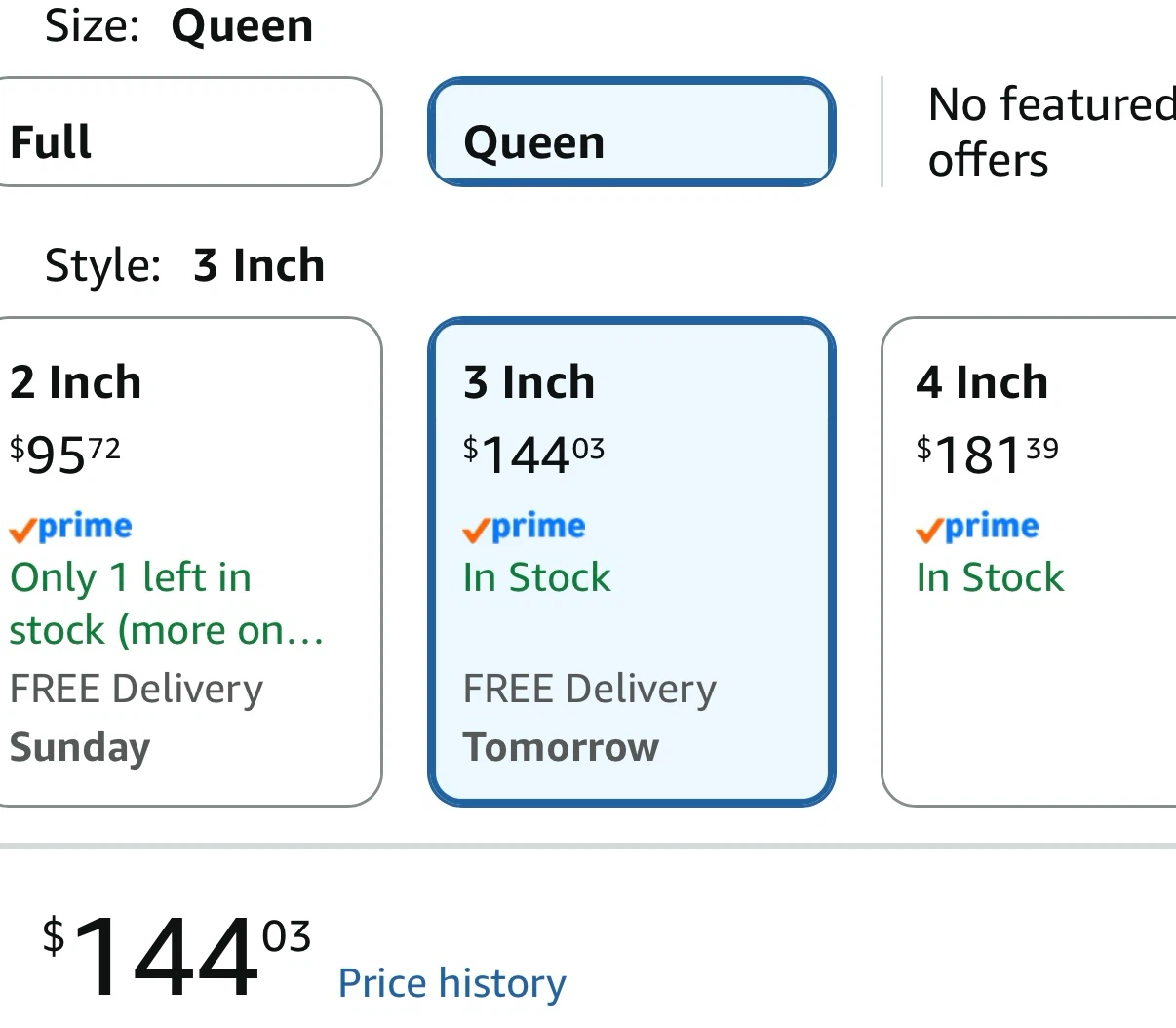 LUCID 3 Inch Memory Foam Mattress Topper - Queen - photo 2