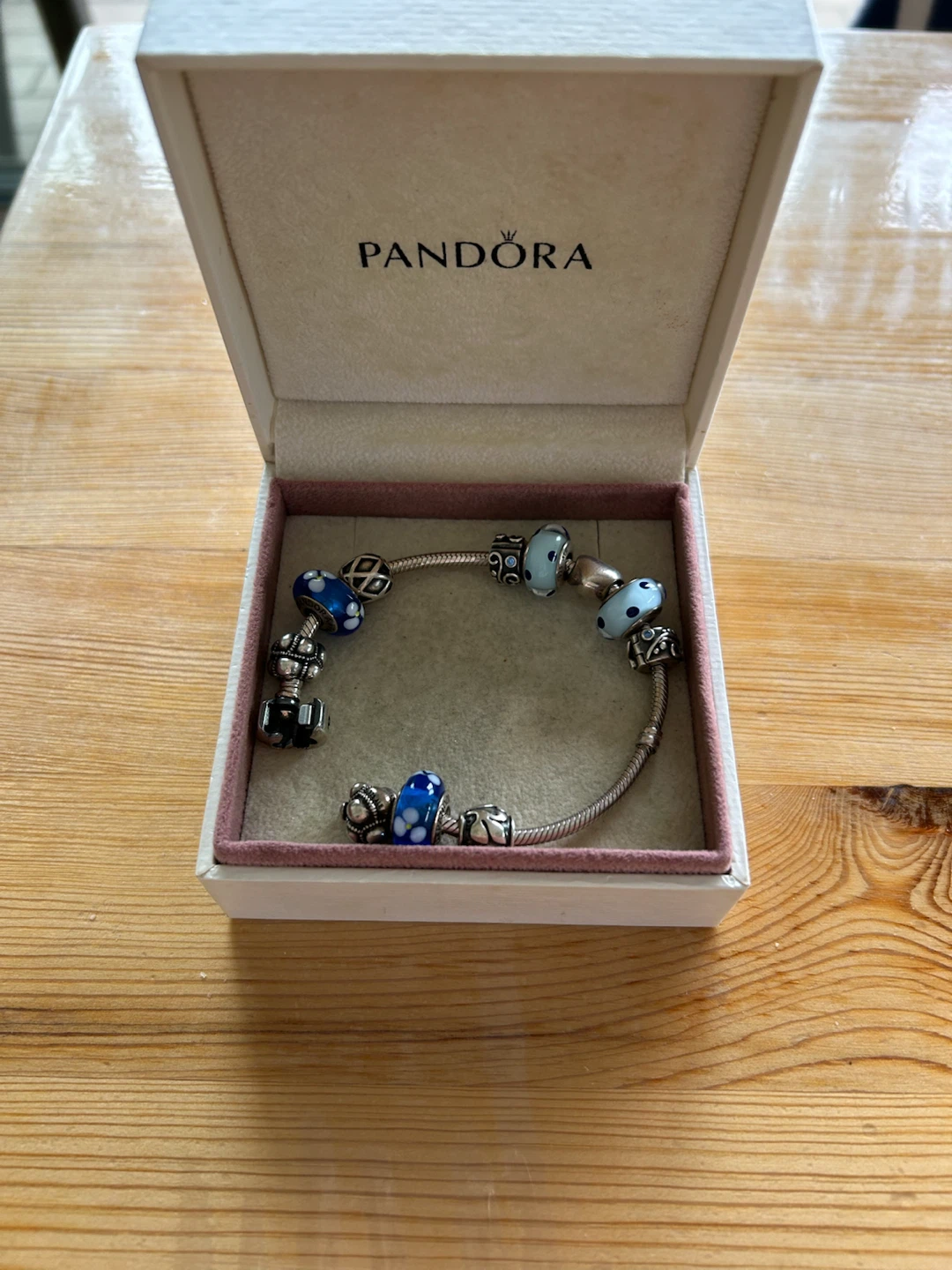 Pandora Charm Bracelet with Blue Charms