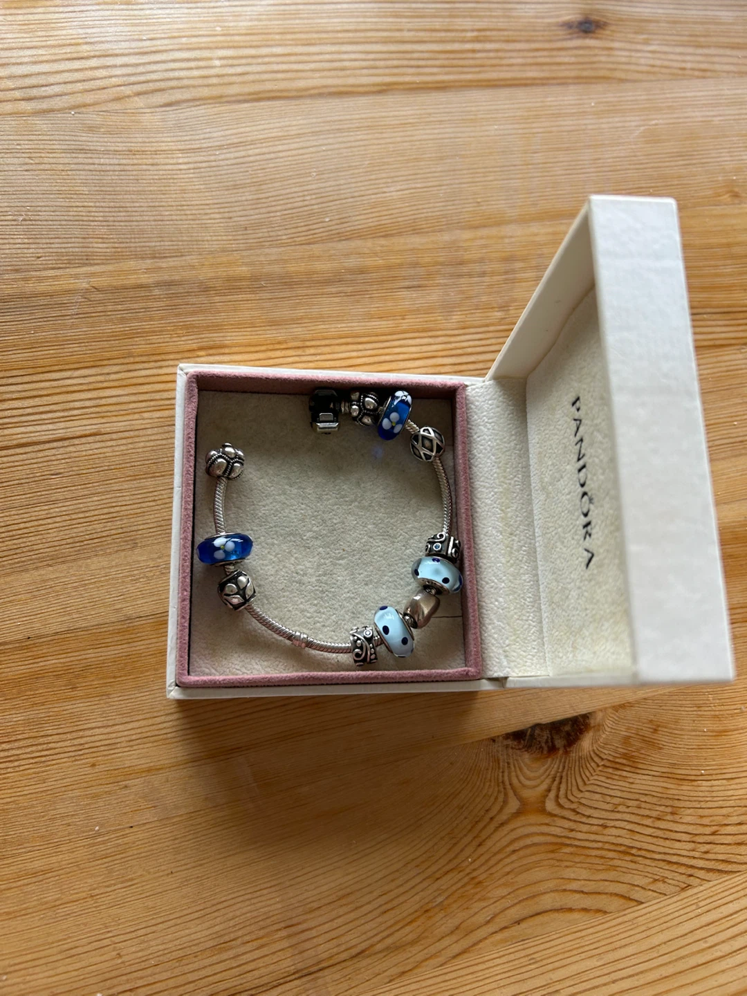 Pandora Charm Bracelet with Blue Charms - photo 2