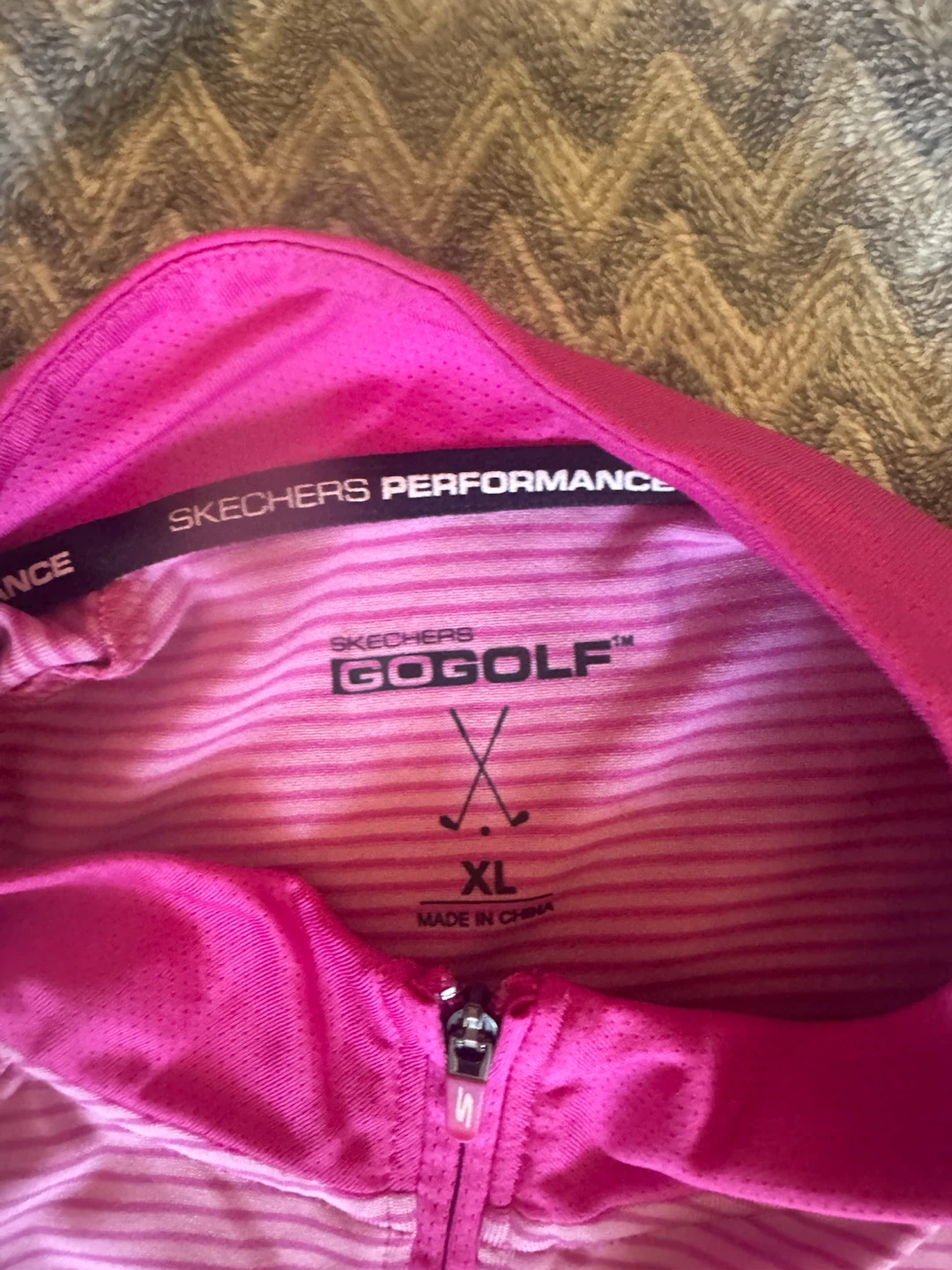 Skechers Go Golf Women's XL Pink Striped tshirt - photo 2
