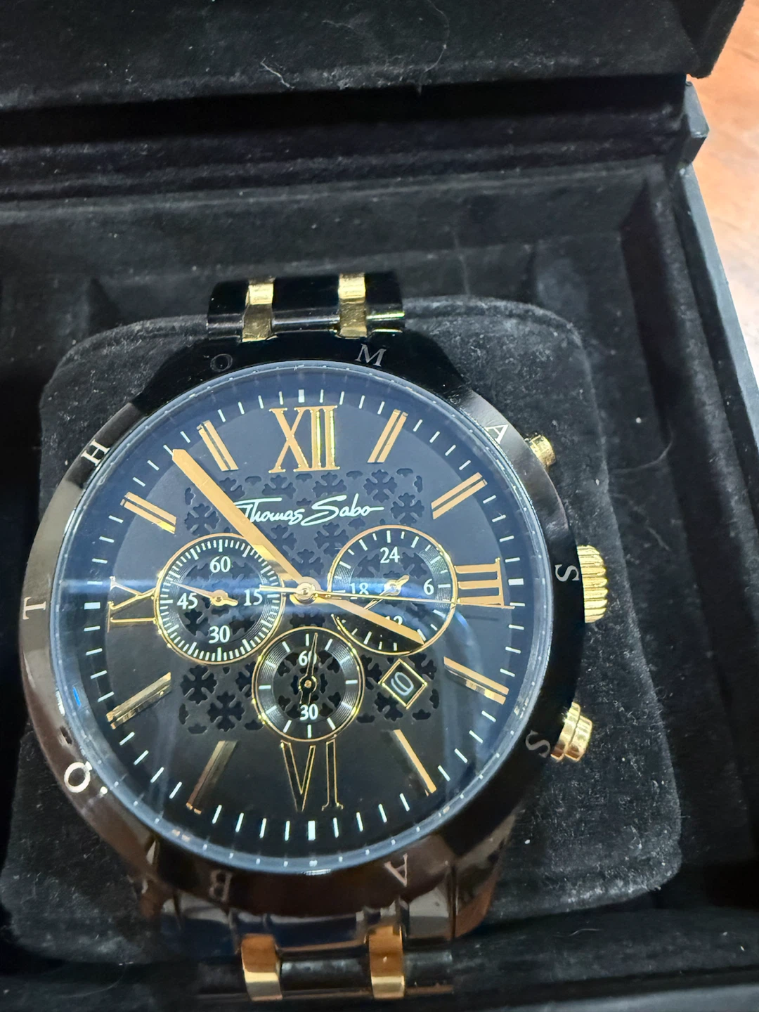 Thomas Sabo Watch Black & Gold Chronograph - photo 3